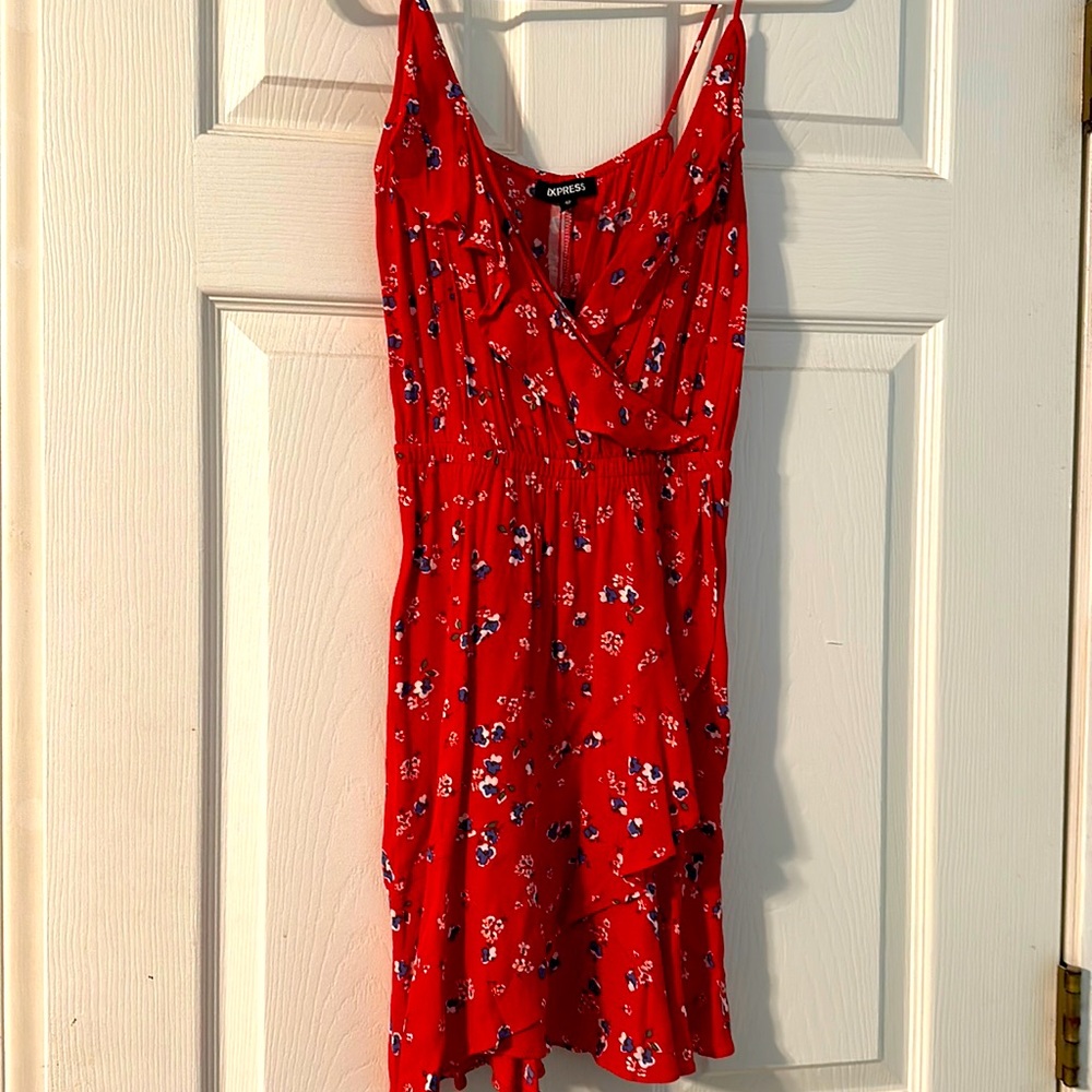 NWT express dress red with cute print